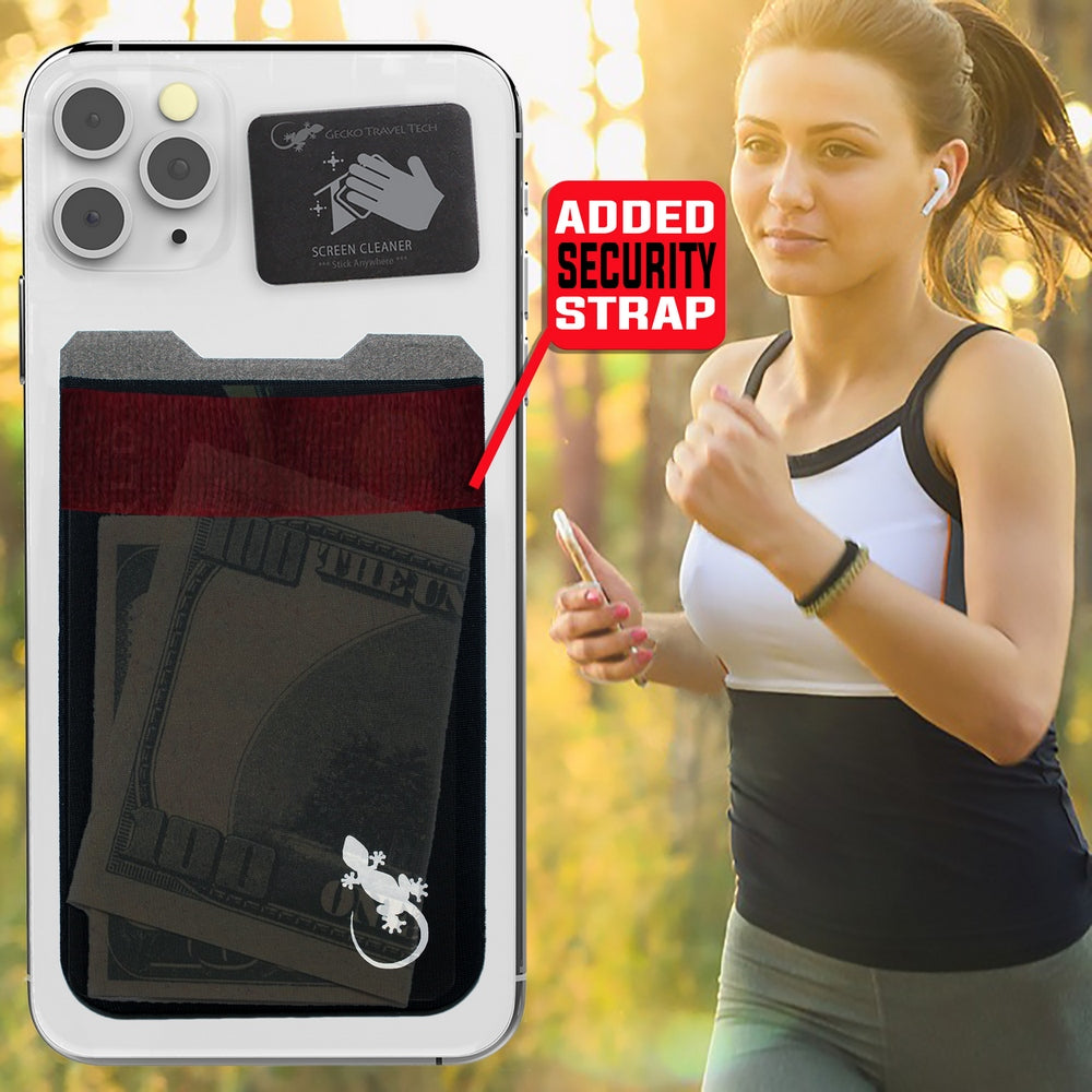 Stick On Phone Wallet - LYCRA SINGLE POCKET - Universal to any Phone/Case