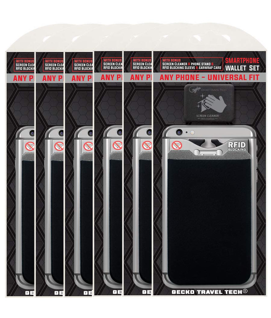 VALUE PACK - Stick On Phone Wallet - 6 PACKS