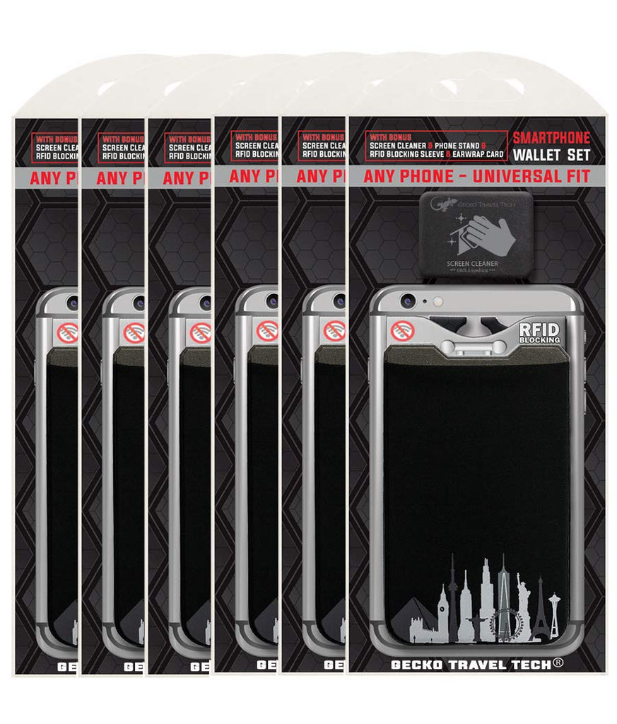 VALUE PACK - Stick On Phone Wallet - 6 PACKS