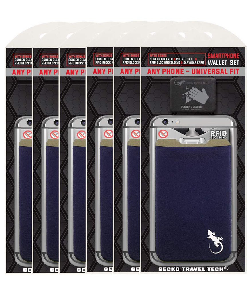 VALUE PACK - Stick On Phone Wallet - 6 PACKS