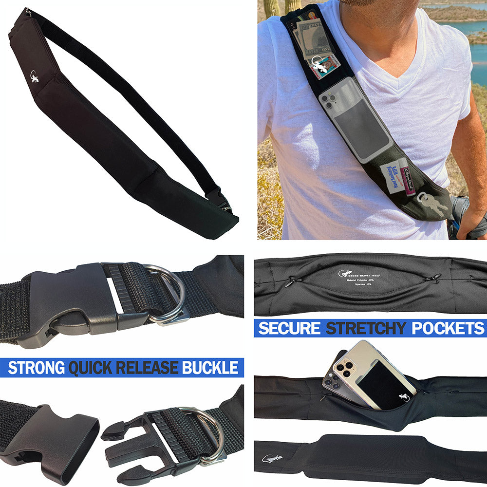 Sling bag with seat belt buckle on sale