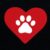 Dog Paw - Heart
