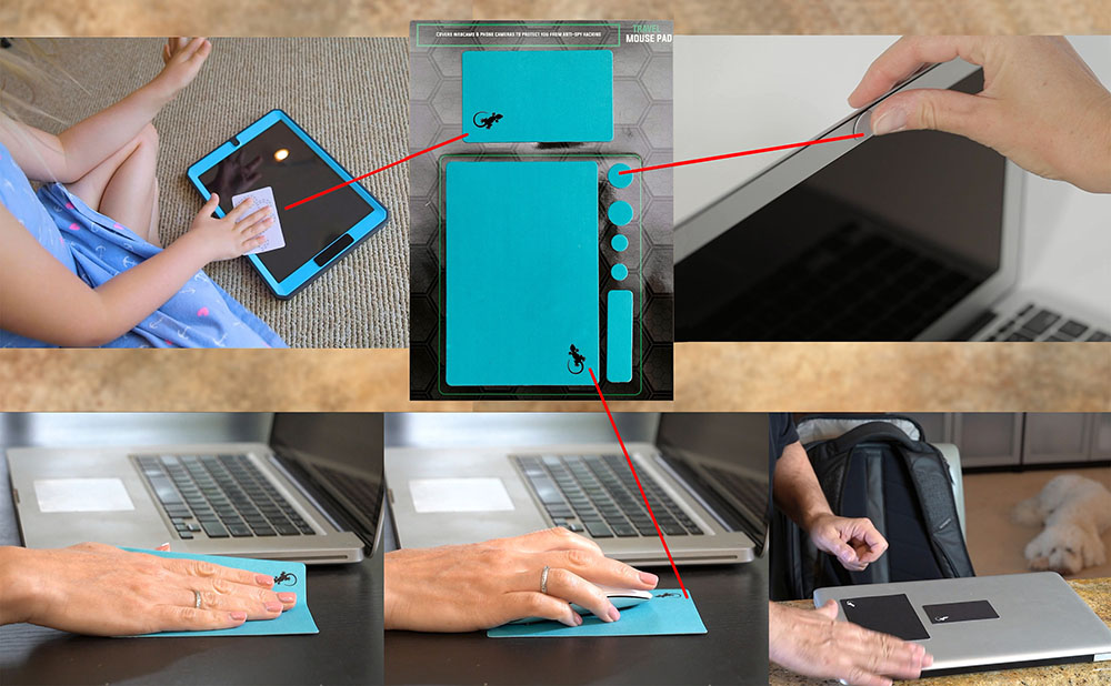 Travel Mouse Pad Adhesive Mouse Pad sticks to any laptop and is always with you