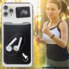 airpod holder earpods case pro - BLACK WHITE - EXERCISE 1 - WOMAN JOGGING ACCESSORY