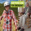 phone holder neck strap great for elderly to keep phone close in emergency in black