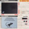 dimensions XL mouse pad 20 cm by 13 cm (7.9 BY 5.1 ince) soft microfiber material adhesive back mouse pad screen cleaner 9x5.5 cm 4 webcam covers included