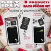 Christmas gift background card wallet pocket for back of phone lycra phone wallet pouch double pocket gecko travel tech stick on pouch stretch to carry cards and cash stocking stuffer or gift idea
