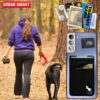 phone wallet card holder-G6-BLACK-WHITE--URBAN - DOG WALK card wallet pocket for back of phone lycra phone wallet pouch double pocket gecko travel tech stick on pouch stretch to carry cards and cash