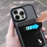 Magnetic phone wallet magsafe stretchy lycra pocket wallet compatible with iphone easily removable from back of phone card holder wallet