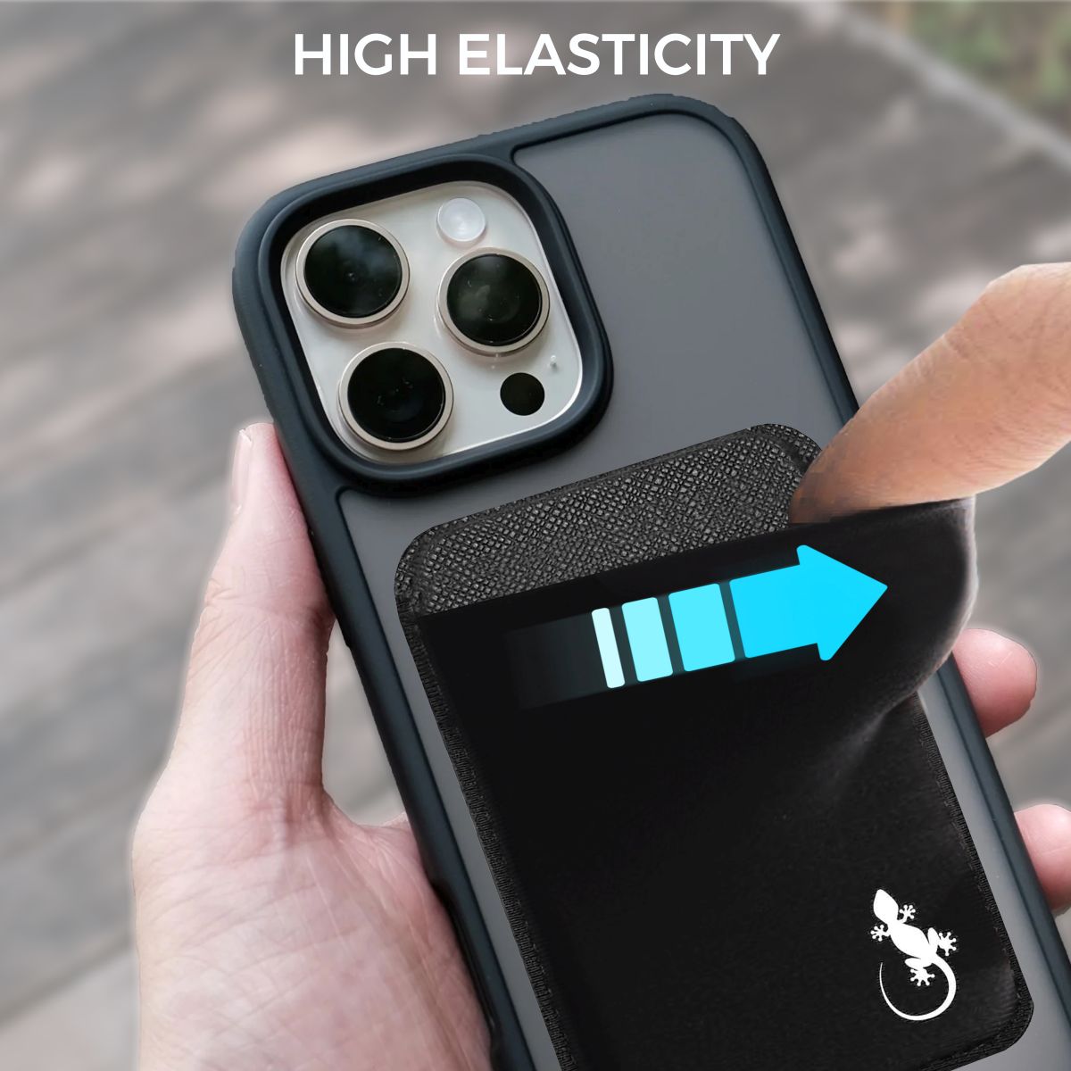 Magnetic phone wallet magsafe stretchy lycra pocket wallet compatible with iphone easily removable from back of phone card holder wallet