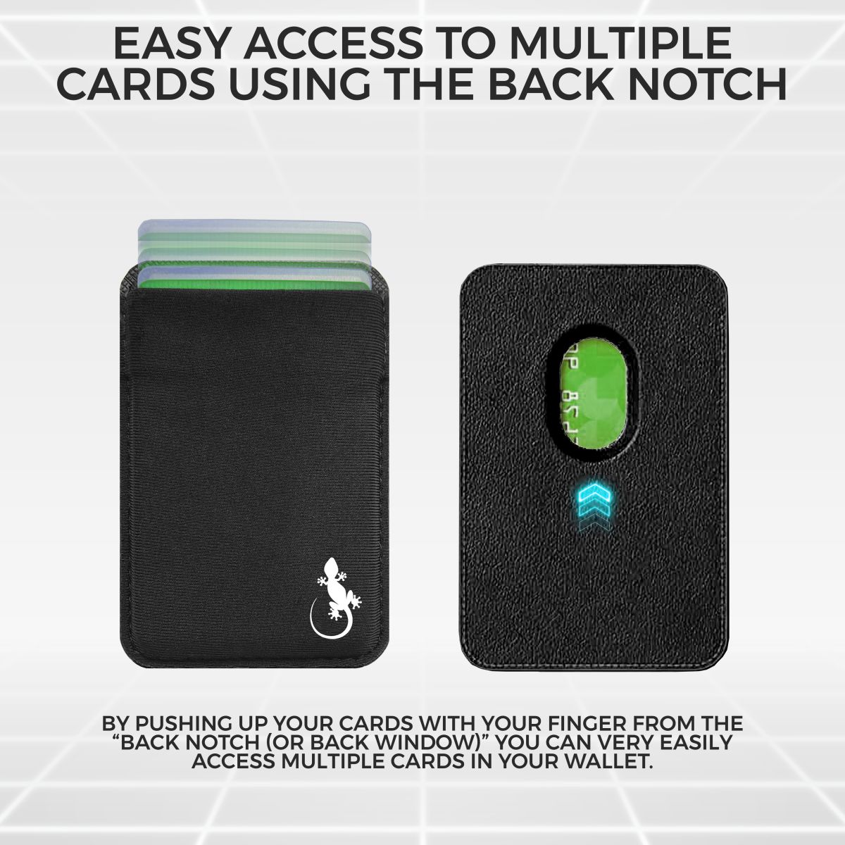 card holder wallet with knotch hole in back to push up credit cards compatible with iphone easily removable from back of phone card holder wallet