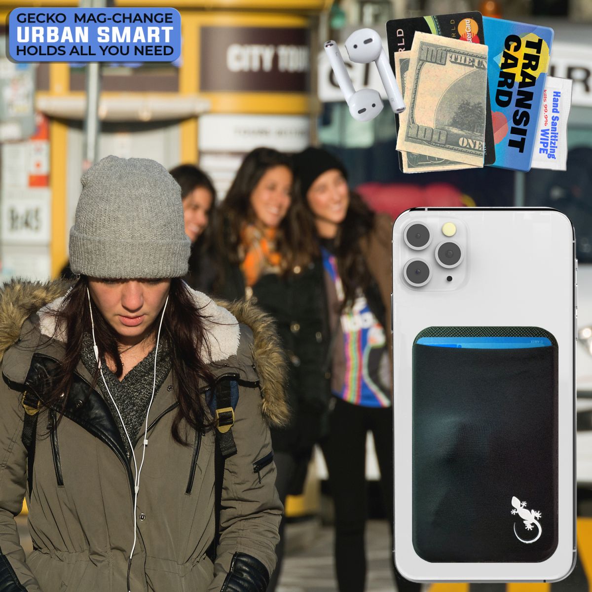 card holder carry cards and cash with a magnetic wallet iphone wallet