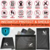 Faraday phone bag and key fob pouch designed to block cellular, GPS, Wi-Fi, Bluetooth, RFID, NFC and key fob signals