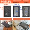 Faraday bag for phones with 5.4 x 9.4 inch exterior and 4.4 x 9 inch interior space, fitting phones up to 9 inches