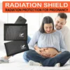 Faraday phone bags shown isolating smartphones from wireless signals to reduce RF signal exposure around a pregnant woman