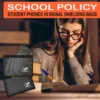 RFID blocking Faraday bags for phones shown as signal isolation pouches for storing student cell phones in a school setting