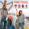 Gray RFID blocking Faraday crossbody bag for family travel, shielding phones from Wi-Fi, GPS, Bluetooth and cellular signals
