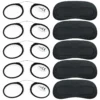 Five-pack of mini foldable armless reading glasses with five compact black adhesive protective cases