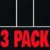 3 PACK --BLANK-- BLACK